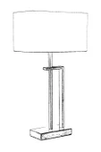 AVONNI ML-9109-1E Eskitme Kaplama Masa Lambası E27 Metal Kumaş 30x18cm - 2