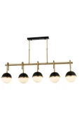 AVONNI AV-60387-5EY Siyah/Eskitme Boya/Kaplama Modern Avize E27 Metal Cam 100x15cm - 1