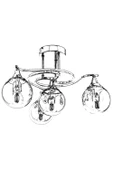 AVONNI AV-60156-4K Krom Kaplama Modern Avize E27 Metal Cam 55cm - 2