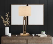 AVONNI ML-9108-1E Eskitme Kaplama Masa Lambası E27 Metal Kumaş 30cm - 2
