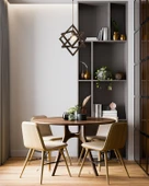 AVONNI AV-60160-1E Eskitme Kaplama Modern Avize E27 Ahşap Metal 30cm - 3