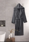Kapüşonlu Bornoz Doğa Antrasit L/XL thumbnail 1