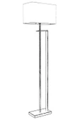 AVONNI LM-9109-1E Eskitme Kaplama Lambader E27 Metal Kumaş 42x22cm - 2