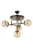 AVONNI AV-60327-4T-BSY Siyah Boyalı Modern Avize E27 Metal Cam 40cm - 1
