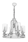 AVONNI AV-1597-4E Eskitme Kaplama Modern Avize E27 Metal Cam 50cm - 3