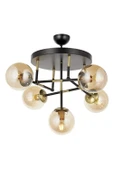 AVONNI AV-60327-5T-BSY Siyah Boyalı Modern Avize E27 Metal Cam 40cm - 1