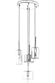 AVONNI AV-60043-4ET-BF Eskitme Kaplama Modern Avize E14 Metal Cam 35cm - 3