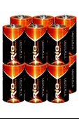 Rio 12li Büyük Boy Pil R20 D-Size Pil D Boy Pil Oyuncak Pili Çinko Karbon Pil Zn-C 1.5 V - 2