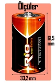 Rio 2li Büyük Boy Pil R20 D-Size Pil D Boy Pil Oyuncak Pili Çinko Karbon Pil Zn-C 1.5 V - 4