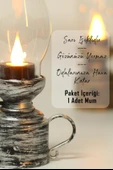 Led Mum Vintage Retro Gaz Lambası Tip Dumansız Pilli Alevli Dekoratif Yapay Mum Işıldak Gümüş 1037-5 - 3