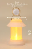 3LÜ Led Mum Sokak Lambası Tip Kulplu Dumansız Pilli Alevli Dekoratif Yapay Mum Işıldak Beyaz 1036-9 - 5
