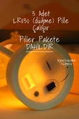 Led Mum Vintage Retro Gaz Lambası Tip Dumansız Pilli Alevli Dekoratif Yapay Mum Işıldak Beyaz 1037-5 - 4