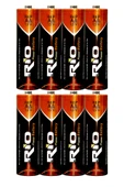 Rio 8li AA R6P Kalın Kalem Pil Saat Pili Çinko Karbon Pil Zn-C 1.5V - 2