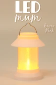 3LÜ Led Mum Sokak Lambası Tip Kulplu Dumansız Pilli Alevli Dekoratif Yapay Mum Işıldak Beyaz 1036-9 - 2