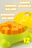 BUL-TAK Oyunu Duyusal Kaplumbağa Zeka Eğitici Geometrik Şekiller Bulmaca Bebek Oyuncak 4159 - 2