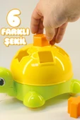 BUL-TAK Oyunu Duyusal Kaplumbağa Zeka Eğitici Geometrik Şekiller Bulmaca Bebek Oyuncak 4159 - 3