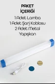 Şarjlı Işıldak Mıknatıslı Kamp Lambası 1500 Lm 3 MOD Elektrikli Acil Durum El Feneri 50cm PR305 - 8