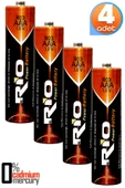 Rio 4lü AAA R03 İnce Kalem Pil Kumanda Pili Çinko Karbon Pil Zn-C 1.5V - 1