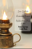 Led Mum Vintage Retro Gaz Lambası Tip Dumansız Pilli Alevli Dekoratif Yapay Mum Işıldak Bakır 1037-5 - 3