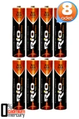 Rio 8li AAA R03 İnce Kalem Pil Kumanda Pili Çinko Karbon Pil Zn-C 1.5V - 1