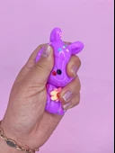 Sevimli Tavşan Squishy Pullu Yumuşacık (6x9 cm) Sukuşi - Mor - 3