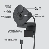 Logitech BRIO 300 Full HD 1080p Gizlilik Kapaklı Mikrofonlu Web Kamerası - Siyah - 6