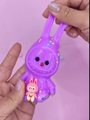 Sevimli Tavşan Squishy Pullu Yumuşacık (6x9 cm) Sukuşi - Mor - 5