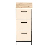 Çocuk Dolabı 3 Çekmeceli Büyük Boy Komodin Sehpa Çam 1622 - 5
