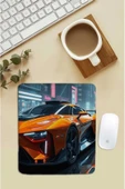 SonicTouch Bilek Destekli Turuncu Yarış Arabası Dikdörtgen Pürüzsüz Yüzey Dikişsiz Mouse Pad 18x22cm - 1