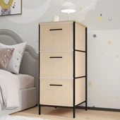 Çocuk Dolabı 3 Çekmeceli Büyük Boy Komodin Sehpa Çam 1622 - 1