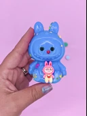 Sevimli Tavşan Squishy Pullu Yumuşacık (6x9 cm) Sukuşi - Mavi - 1