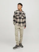 JACK JONES Erkek Bej Jogger Pantolon 12224518 thumbnail 5