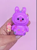 Sevimli Tavşan Squishy Pullu Yumuşacık (6x9 cm) Sukuşi - Mor - 2