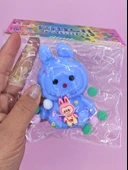 Sevimli Tavşan Squishy Pullu Yumuşacık (6x9 cm) Sukuşi - Mavi - 6