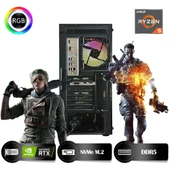 HYPER ROCKET Peak HRA323050 Ryzen 7 8700F 32GB Ram 1TB Nvme M.2 SSD RTX3050 8GB Masaüstü Oyuncu Bilgisayarı - 4