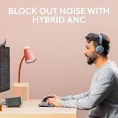 Logitech Zone 950 Hibrit ANC Bluetooth USB-C USB-A özellikli Premium Gürültü Önleyici Kulaklık - 4