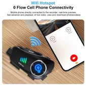 Q28-2X motosiklet kask Bluetooth interkom su geçirmez 1080P Hd sürüş kaydedici kablosuz kamera - 4