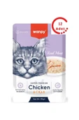 Wanpy Pouch Tavuklu & Yengeçli Yaş Kedi Maması 85 gr 12 Adet - 1