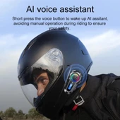 Q08 5.3 Uyumlu Motosiklet Kask Kulaklık Intercom Işıklı Motorsiklet Interkom - 4