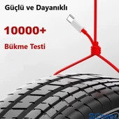 ScHitec 6A 60W UsbA to Type-C Hızlı Data ve Turbo Fast Şarj Kablosu 100cm Kırmızı K323 thumbnail 4