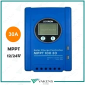 30 Amper Mppt 12/24V Solar Şarj Cihazı 30A 12/24 Volt Mppt Regülatör Mavi Kasa Lexron - 1
