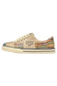 Kadın Vegan Deri Bej Sneakers - The Wise Owl Tasarım - 4