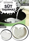 3’lü Set Süt Taşırmaz Taşma Önleyici Porselen 7 cm - 1