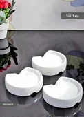 3’lü Set Süt Taşırmaz Taşma Önleyici Porselen 7 cm - 2