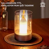 Cata CT-8432 Tokyo Taşınabilir Mum Görünümlü Masa Lambası El Hareketini Algılayan USB Şarjlı - 3