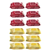 Flodex Islak Mendil Yellow Garden ve Dream 90 lı x 12 li Karma Paket - 1