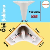 Mobilya Tv Ünitesi Çekyat Koltuk Kanepe Baza Destek Ayağı Ayakları 12 Cm Beyaz M8 6'lı Set thumbnail 2