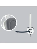 Logitech H150 Kablolu Stereo Kulaklık - Beyaz - 7