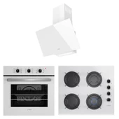 Lanova Mano 2106TW01 - G16400-202 - 3220W6 Beyaz Cam Ankastre Set thumbnail 1