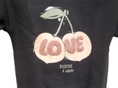 KİRAZ BASKILI LOVE SUZENELİ KIZ SWEATSHIRT - 2